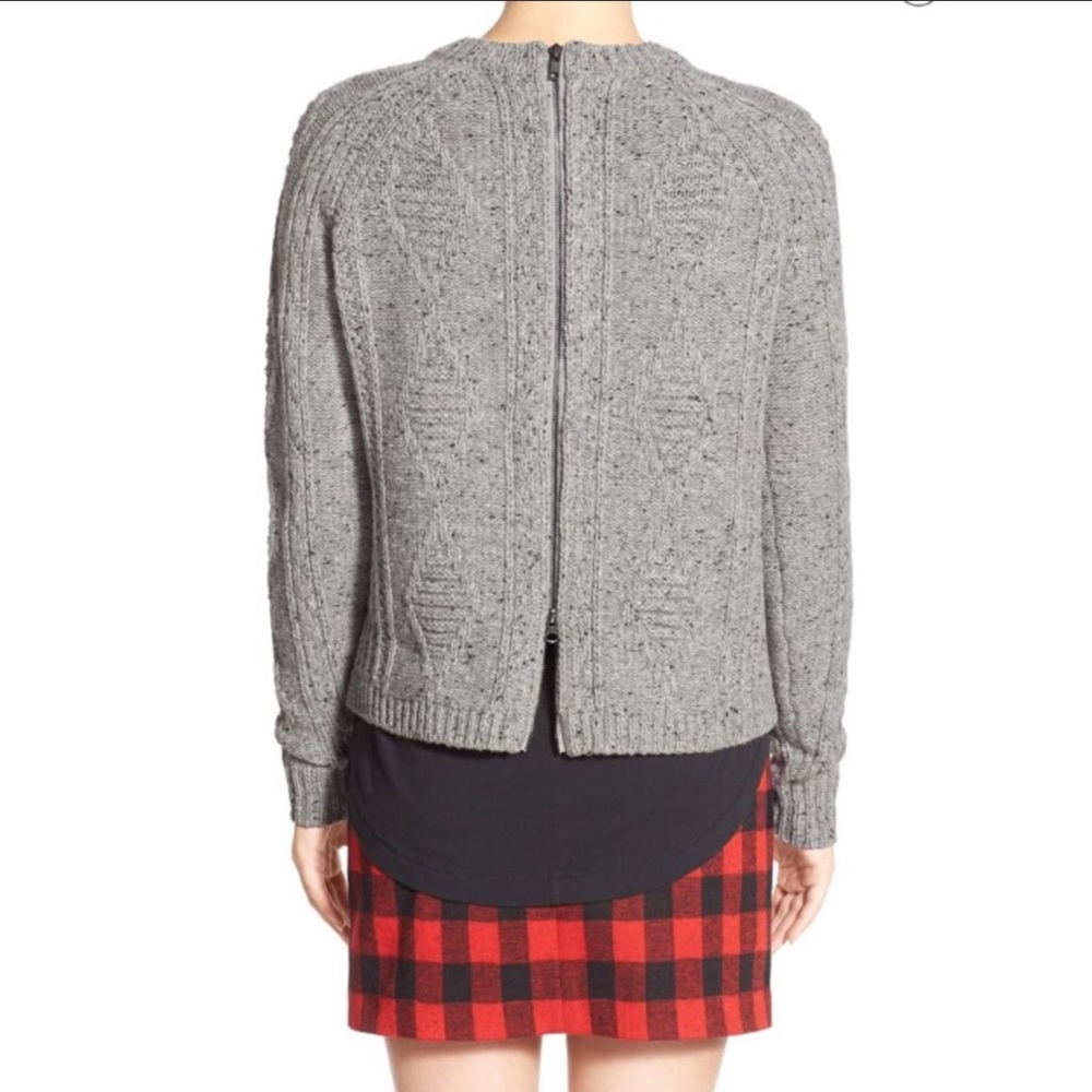 Madewell Palisade Full Back Zip Sweater Merino